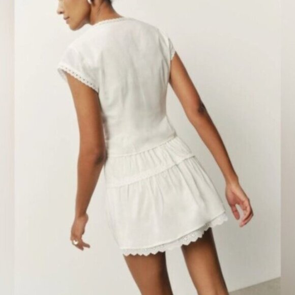 NEW Reformation Valetta Two Piece Matching Skirt Set in White | US 6 UK 10 - Picture 5 of 15